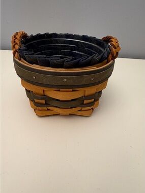 Longaberger Thyme Booking Basket Fabric Liner and Protector Collectors Club 1998